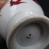 Saarland Digoin's Faience Bowl - Red Swallow Decoration - 1940