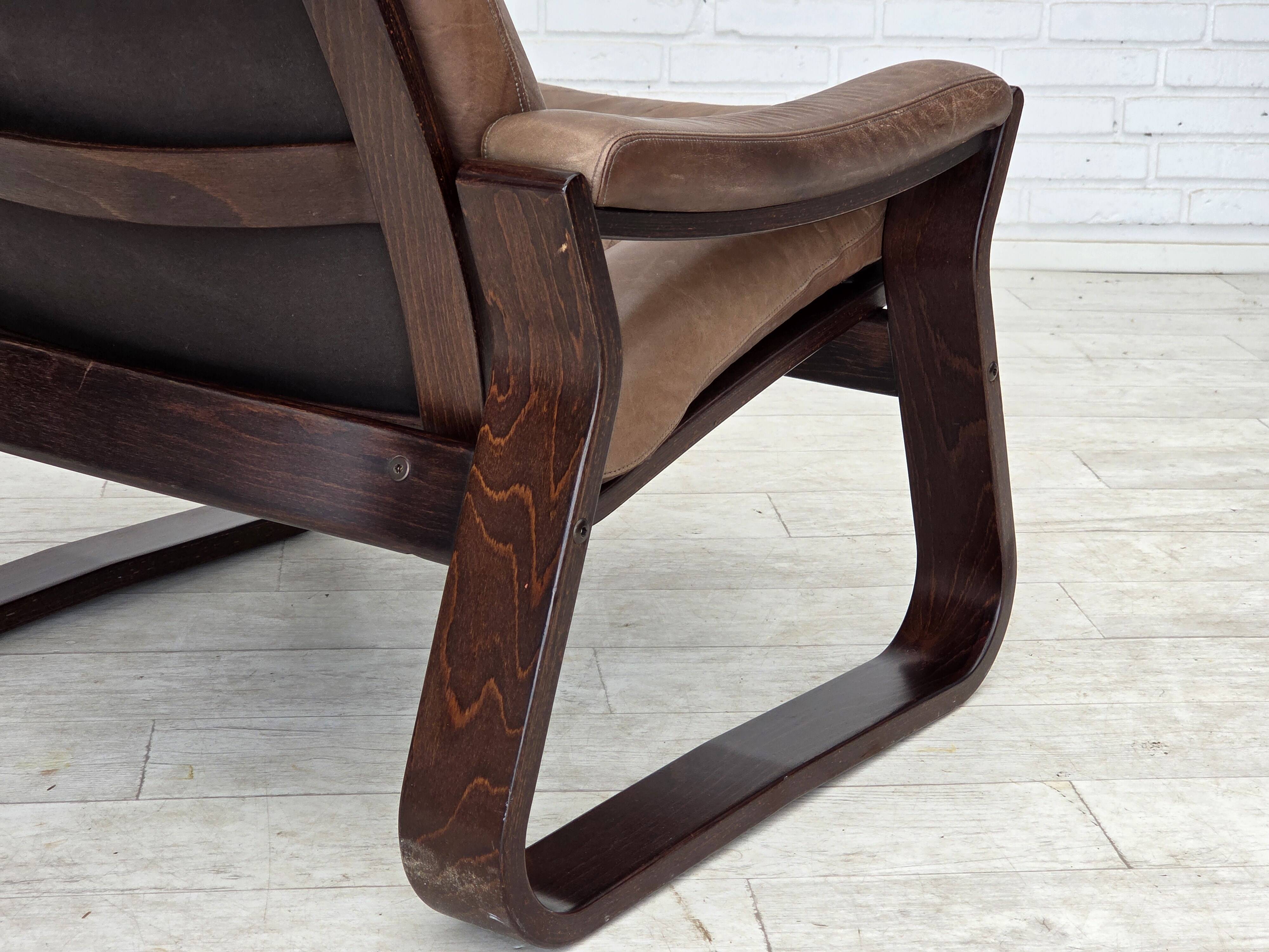 1970s, Danish design by Georg Thams, lounge chair, furniture leather.