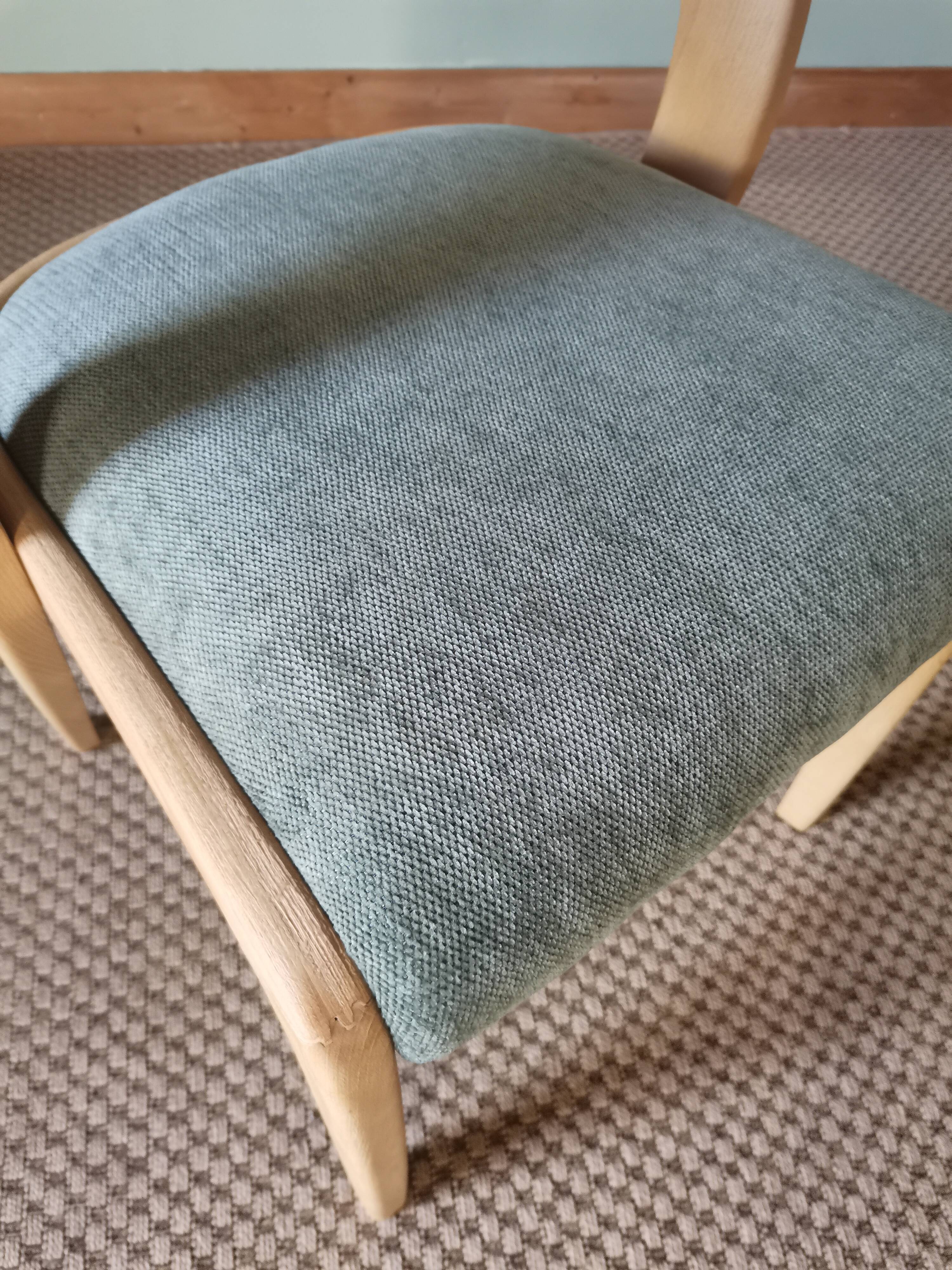 Baumann aqua green gondola chairs