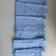 6 cotton and linen napkins, pastel blue, embroidered, OG monograms,