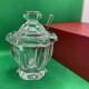 Baccarat crystal mustard pot and spoon