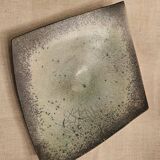 Diamond-shaped Raku bowl signed by Annie Braut