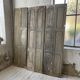 Trio of shutters louvers patina blue gray