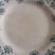 7 Jane model flat plates with dark green floral decoration Saint-Amand