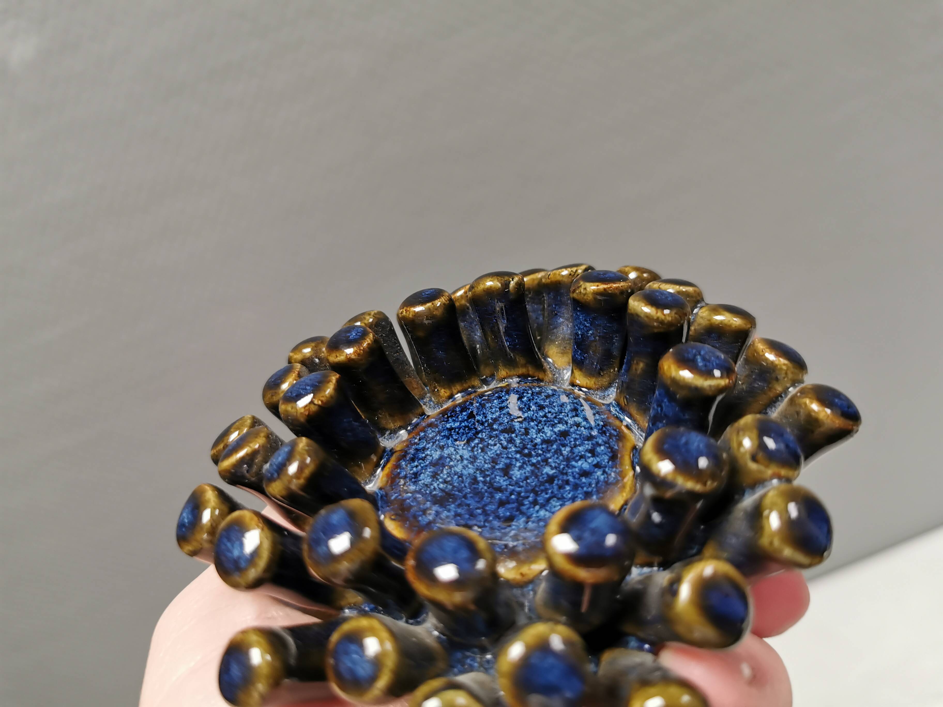 Small ceramic candlestick (for tea lights), Denmark 1970s.