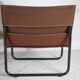 Paire de chauffeuses Kebe Danemark circa 1975 acier et toile "chocolat"