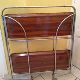 Folding rolling service table