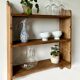 Large vintage solid wood shelves renovated