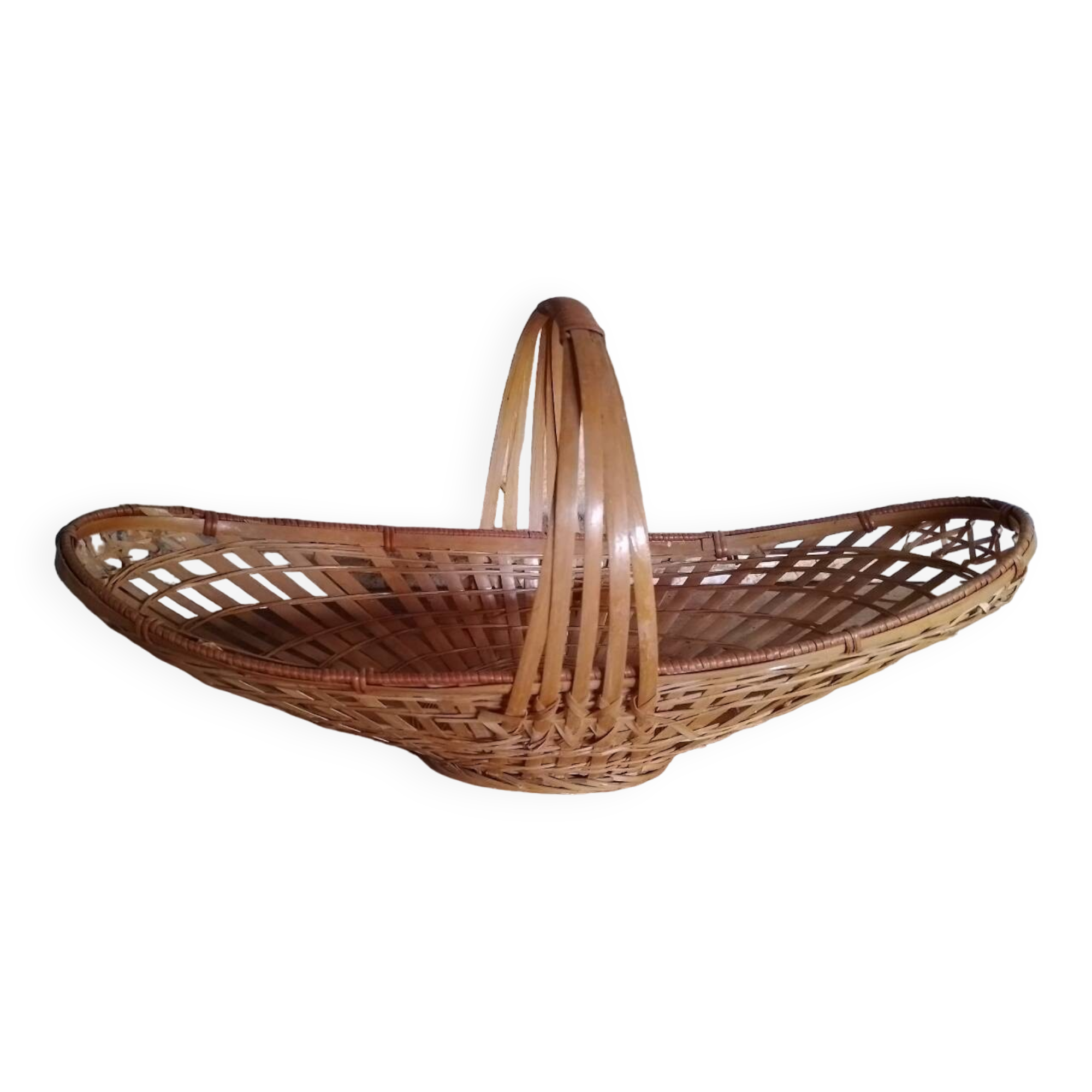 Large vintage wicker basket