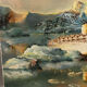 Oil on canvas Alain Chaussois (1950-2018) – Ocean liner Arcadia in the