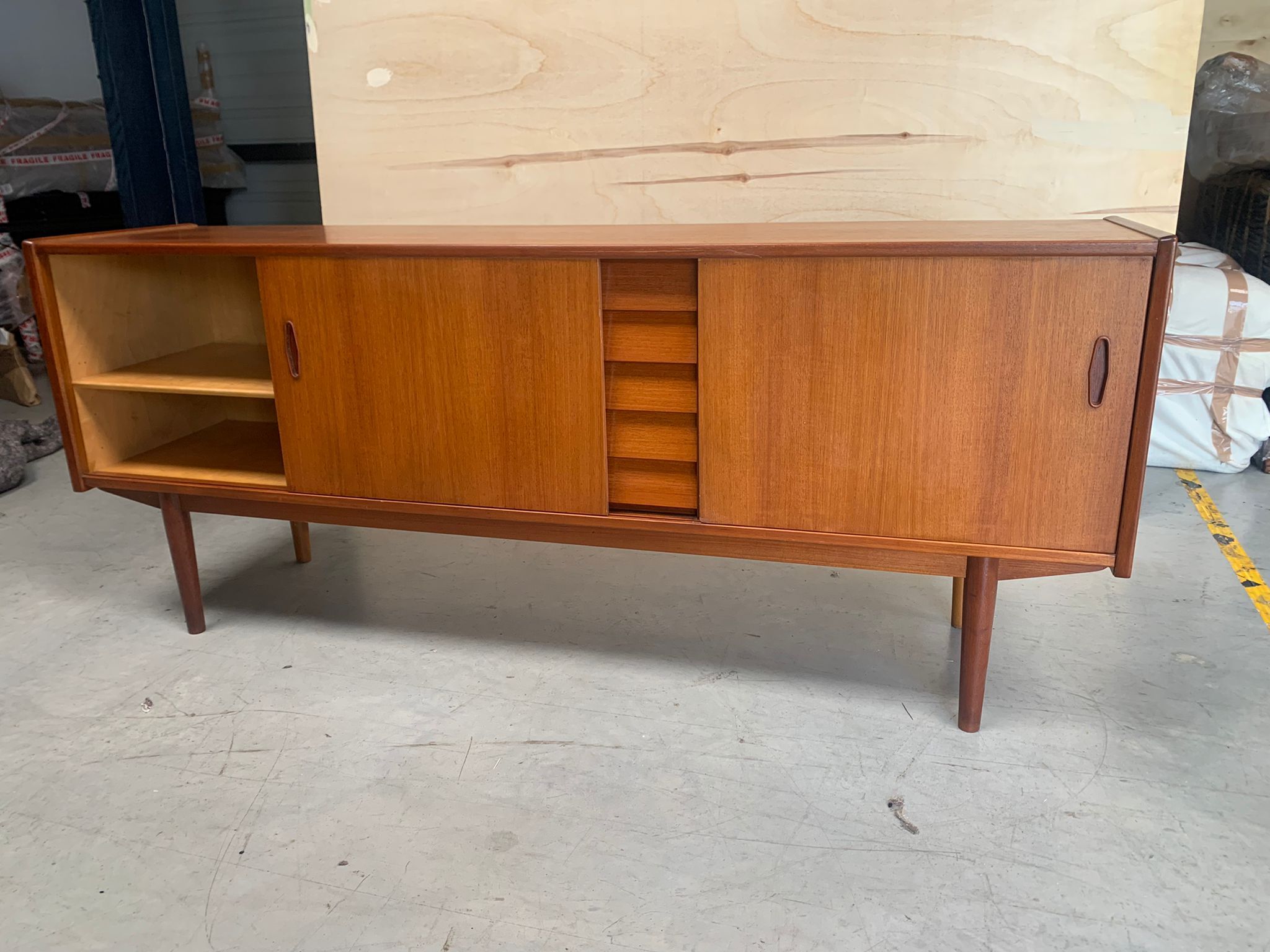 Enfilade en teck "trio" de Nils Jonsson pour Hugo troeds, suède années 60