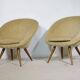 Mid-Century Shell Lounge Chairs in the Style of Jean Royère, Set of 2, 1950
