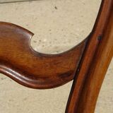 Antique Louis Philippe style chairs in walnut and velvet