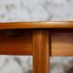 Scandinavian vintage teak extendable round table