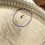 Lampshade vintage fringed velvet and pork bladder