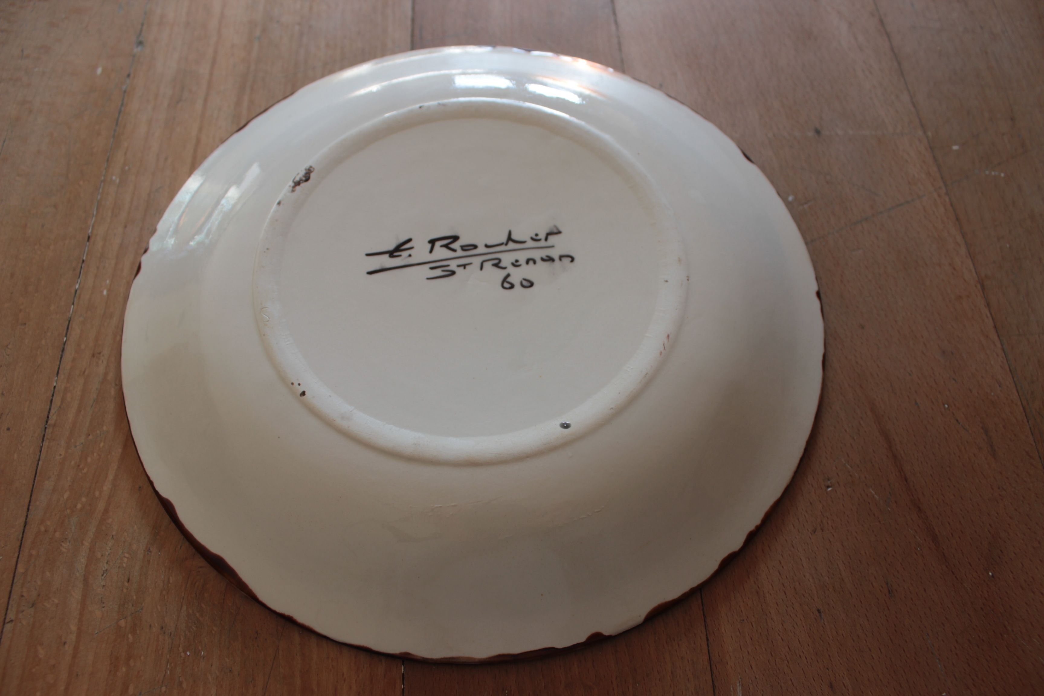 Assiette faïence Emile Rocher Saint Renan | Selency