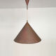 Brutalist pendant lamp, hand-hammered copper, E.S Horn Aalestrup, Denmark 1950-60