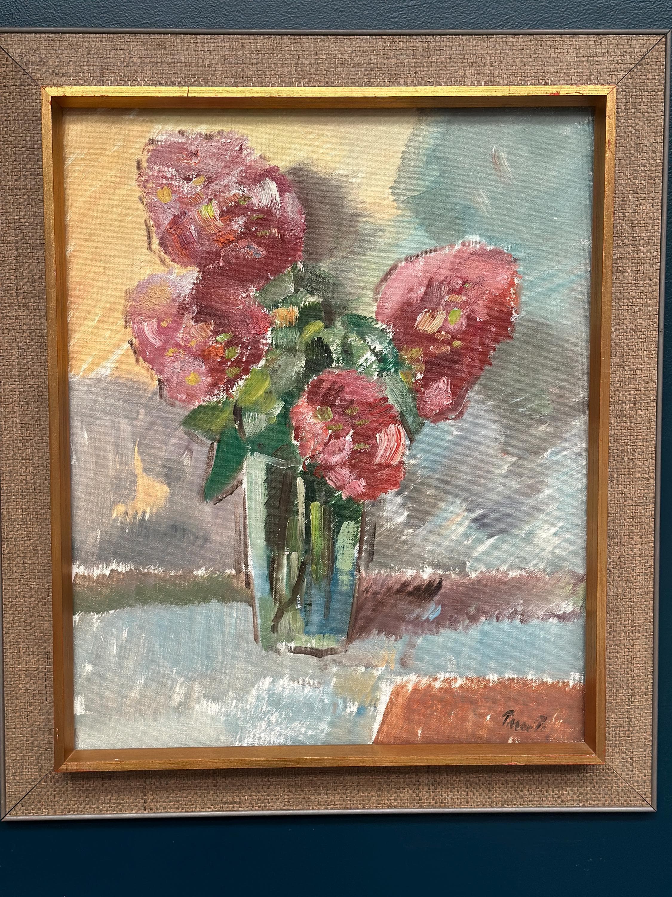Original Swedish Oil On Canvas – “Bloomer” By Ture Peterson