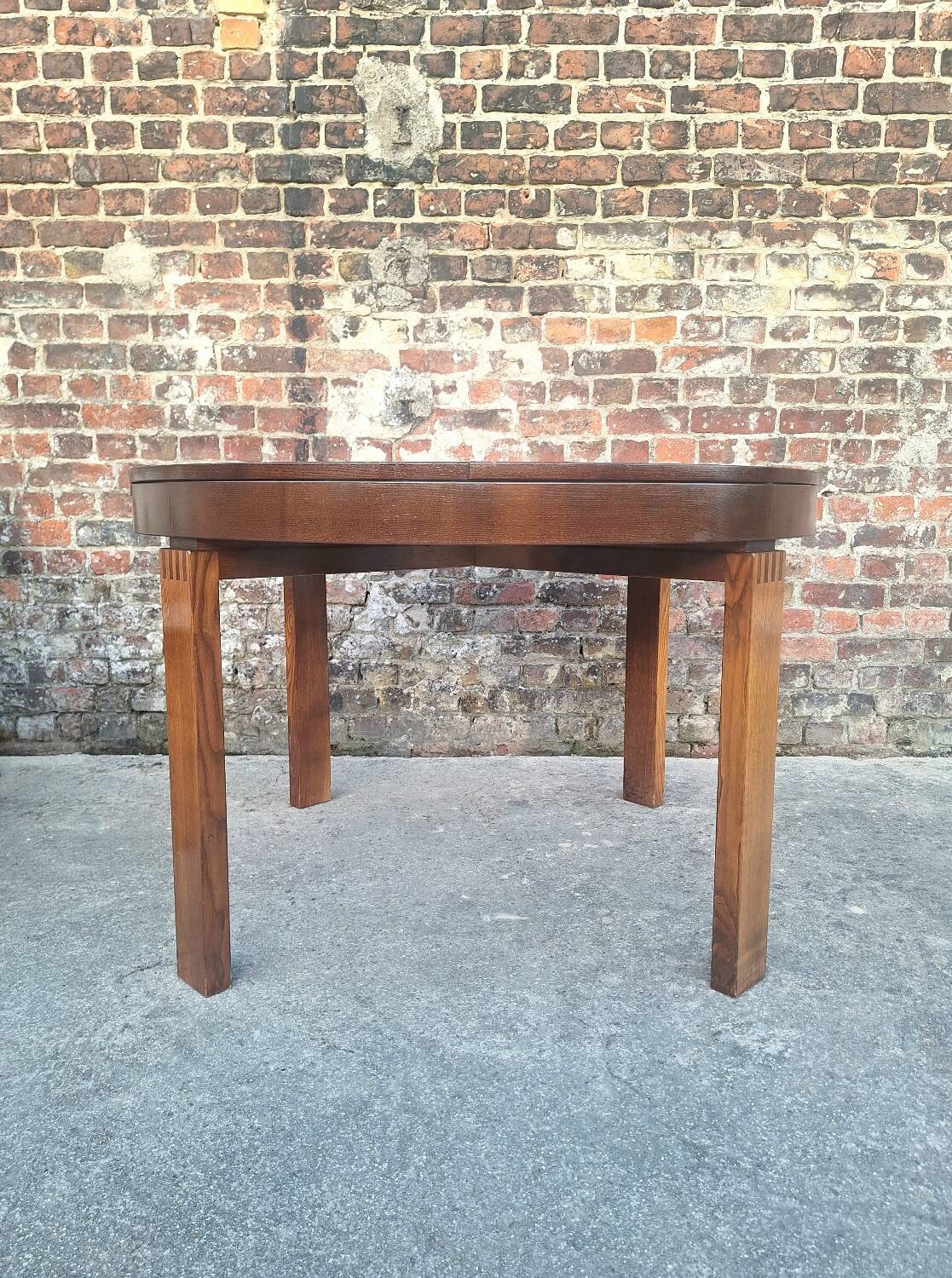 Table et ses 6 chaises vintage en orme, meubles design scandinave