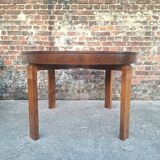 Table and its 6 vintage elm chairs, Scandinavian design furniture