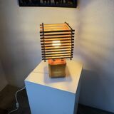 Constructivist wooden table lamp