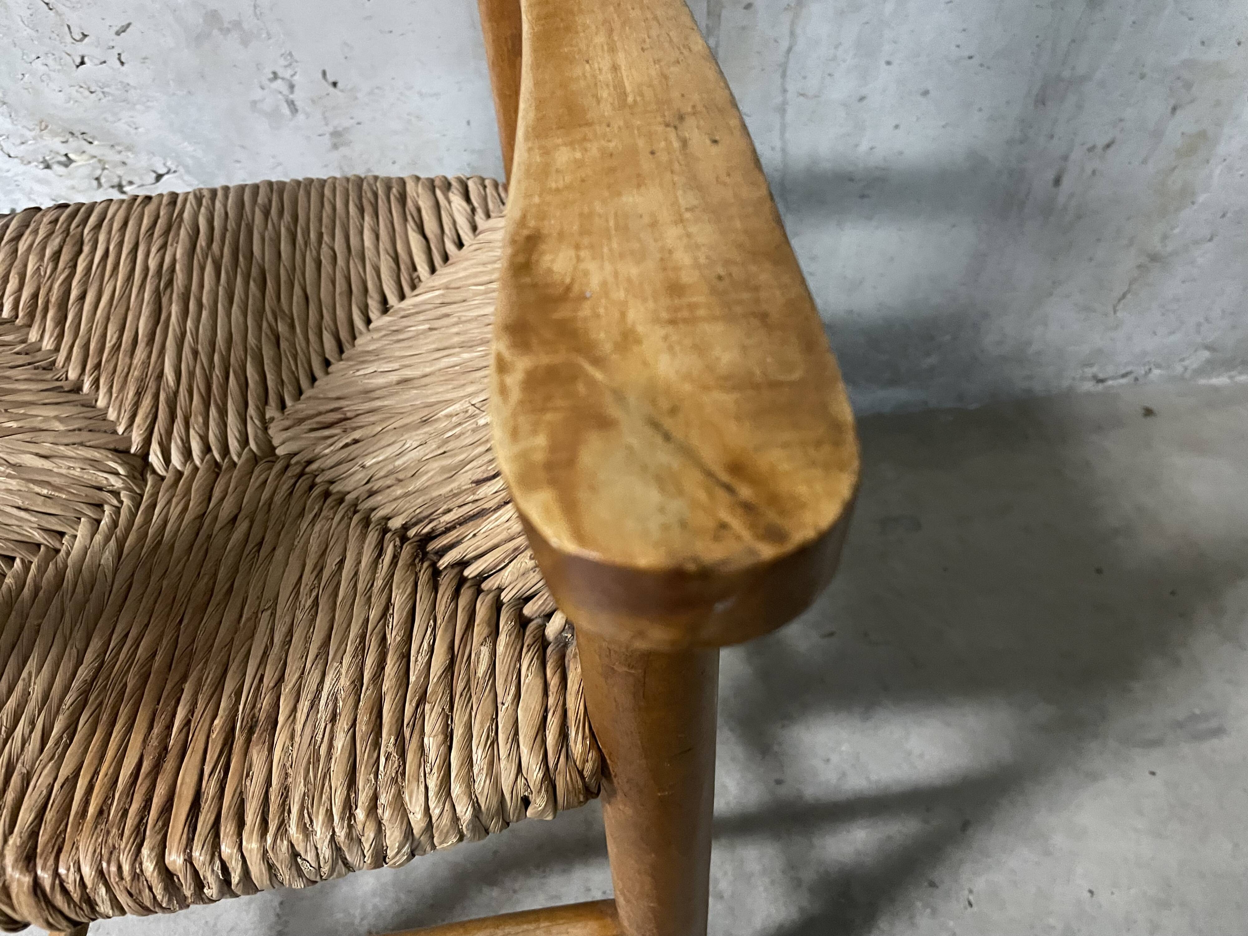 High straw chair for children