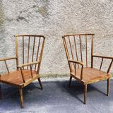 Pair of armchairs Baumann ' Eventaille" vintage 1960