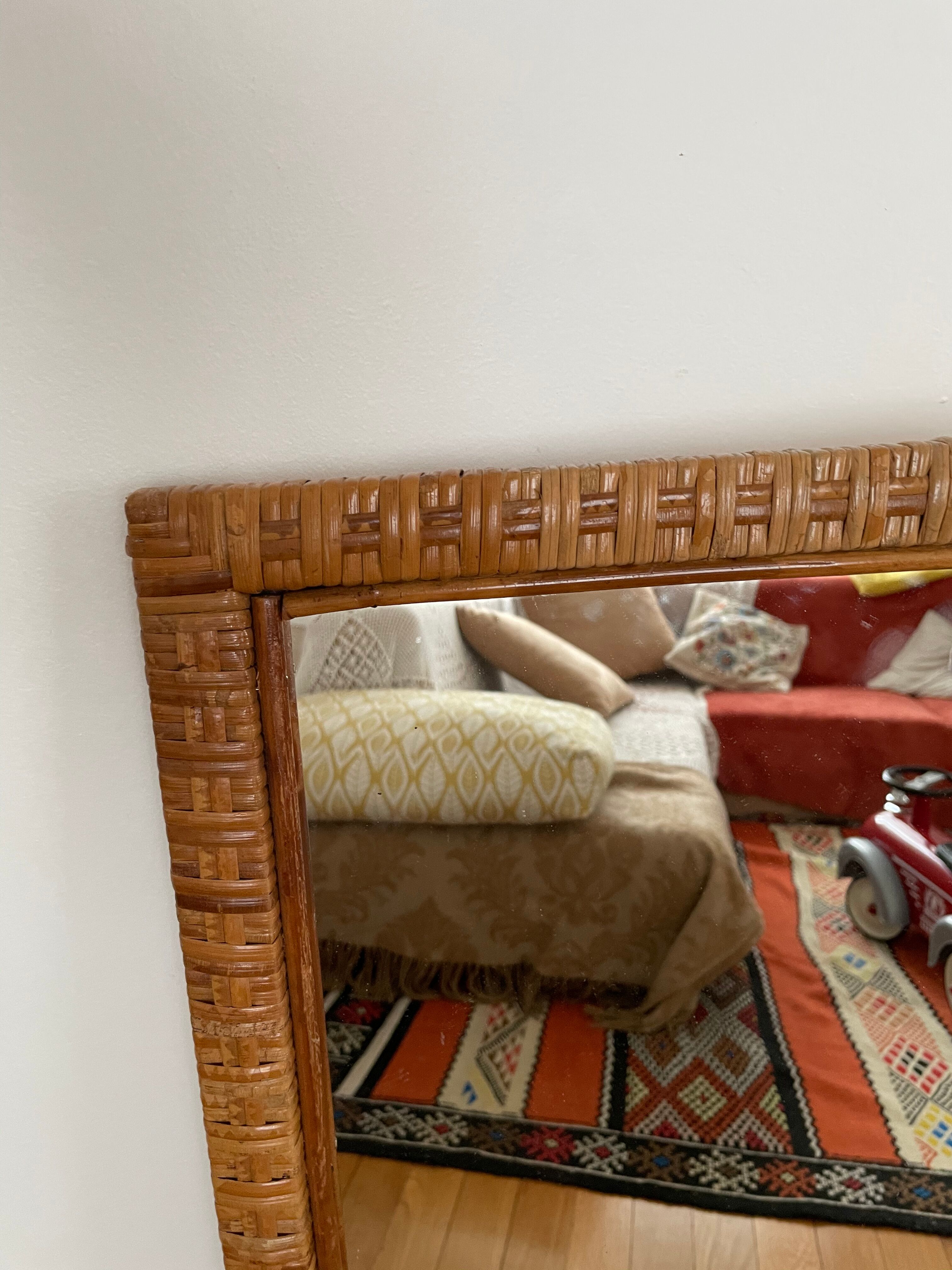 Rattan mirror year 70