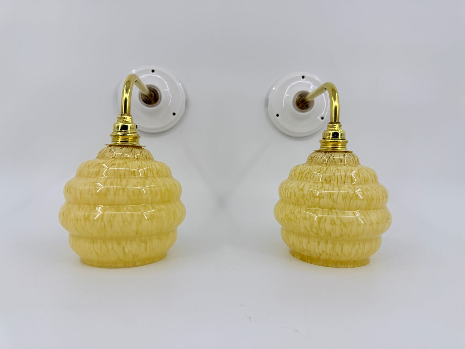 Vintage Clichy wall lights