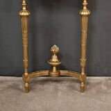 Small Half-Moon Console in Marble and Gilded Wood, Louis XVI Style – 20th Century