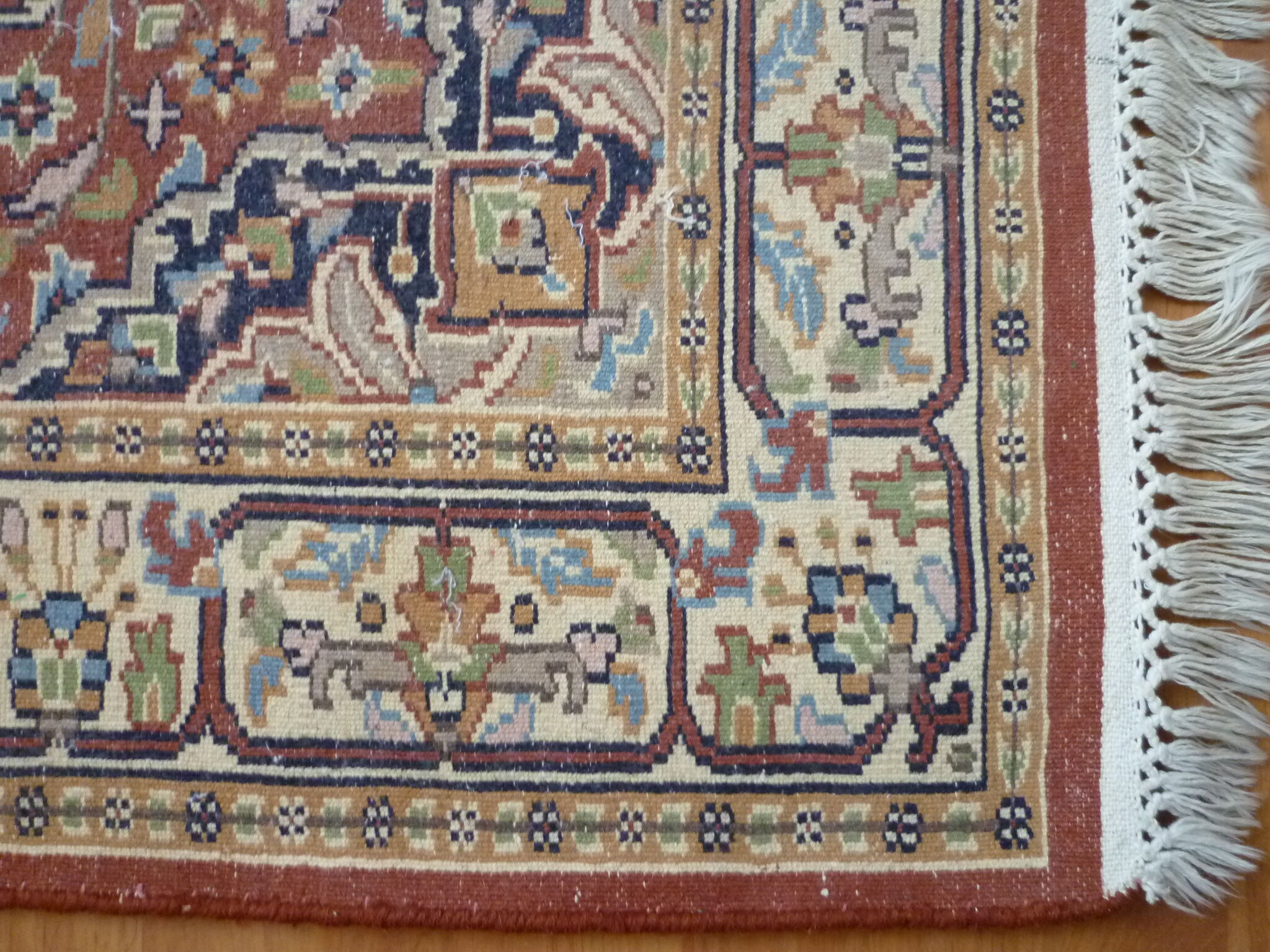 India Agra 78 x 130 cm hand made wool rug