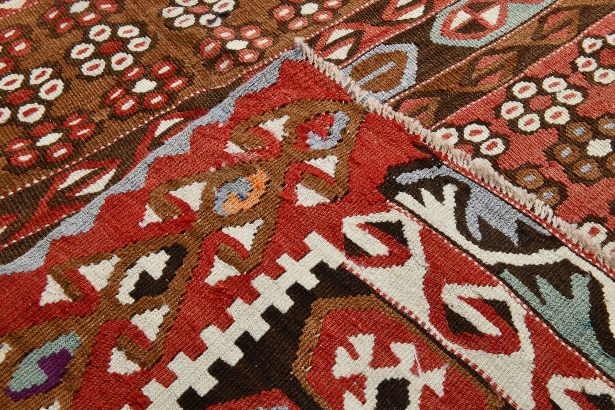 6x14 Rare Siz Anatolian Kilim Rug, 183x416Cm Turkish Kilim Carpet