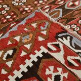 6x14 Rare Siz Anatolian Kilim Rug, 183x416Cm Turkish Kilim Carpet