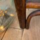 Wooden and rattan shelf