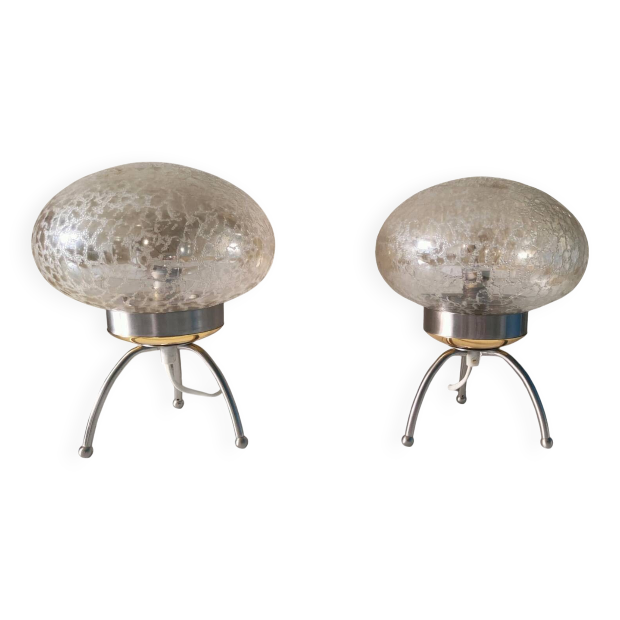 Pair of vintage 1980s Medusa lamps