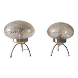 Pair of vintage 1980s Medusa lamps