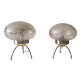 Pair of vintage 1980s Medusa lamps