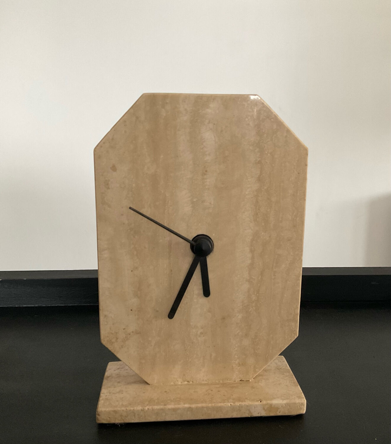 Travertine clock from the 70s