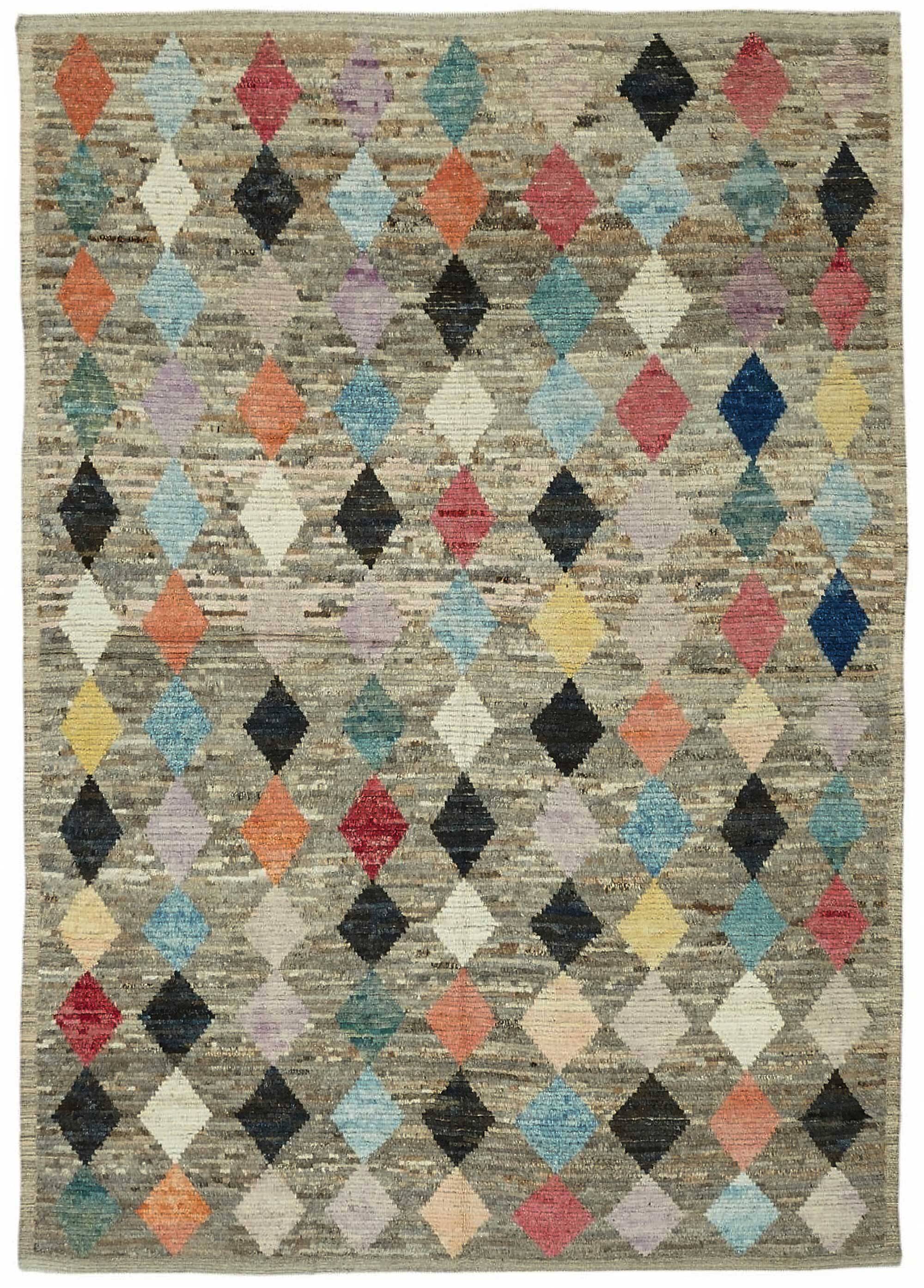 Handwoven Tribal One of a Kind 244 cm x 350 cm Multicolor Wool Carpet