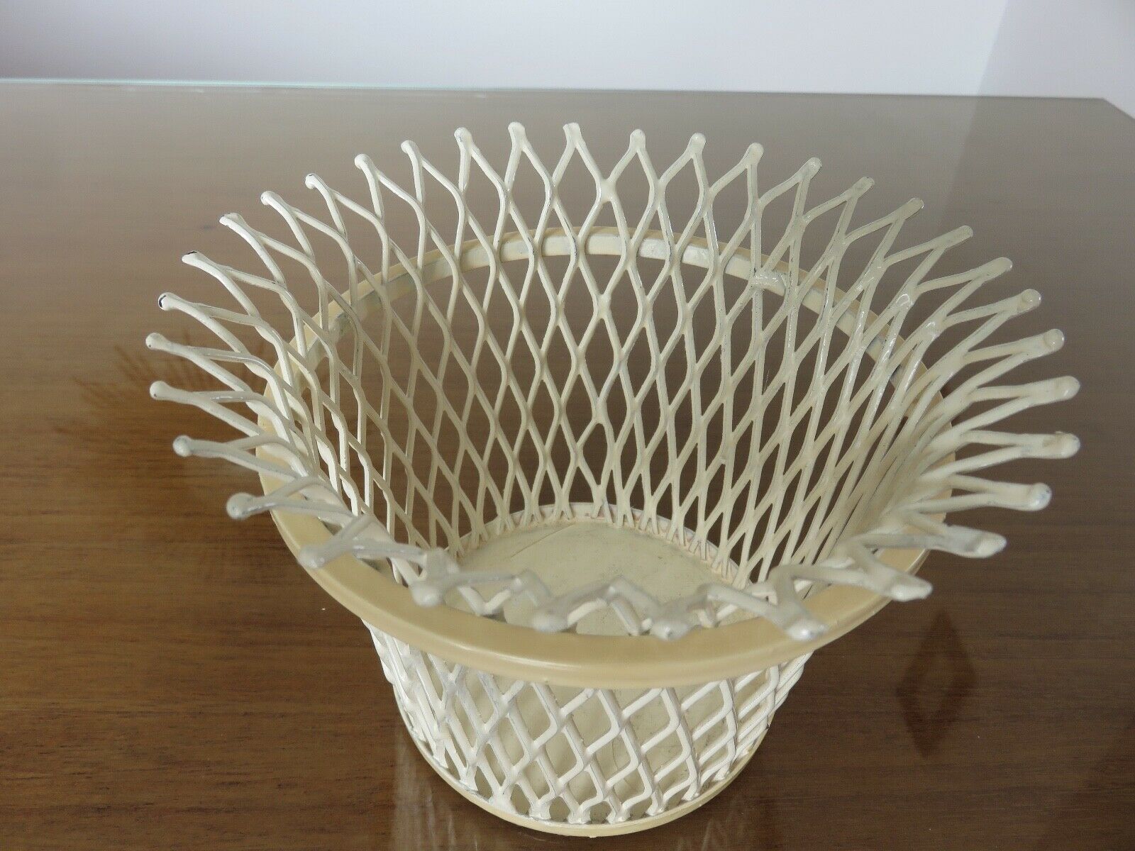 Mathieu Mategot pot cover in expanded metal from the 1950s