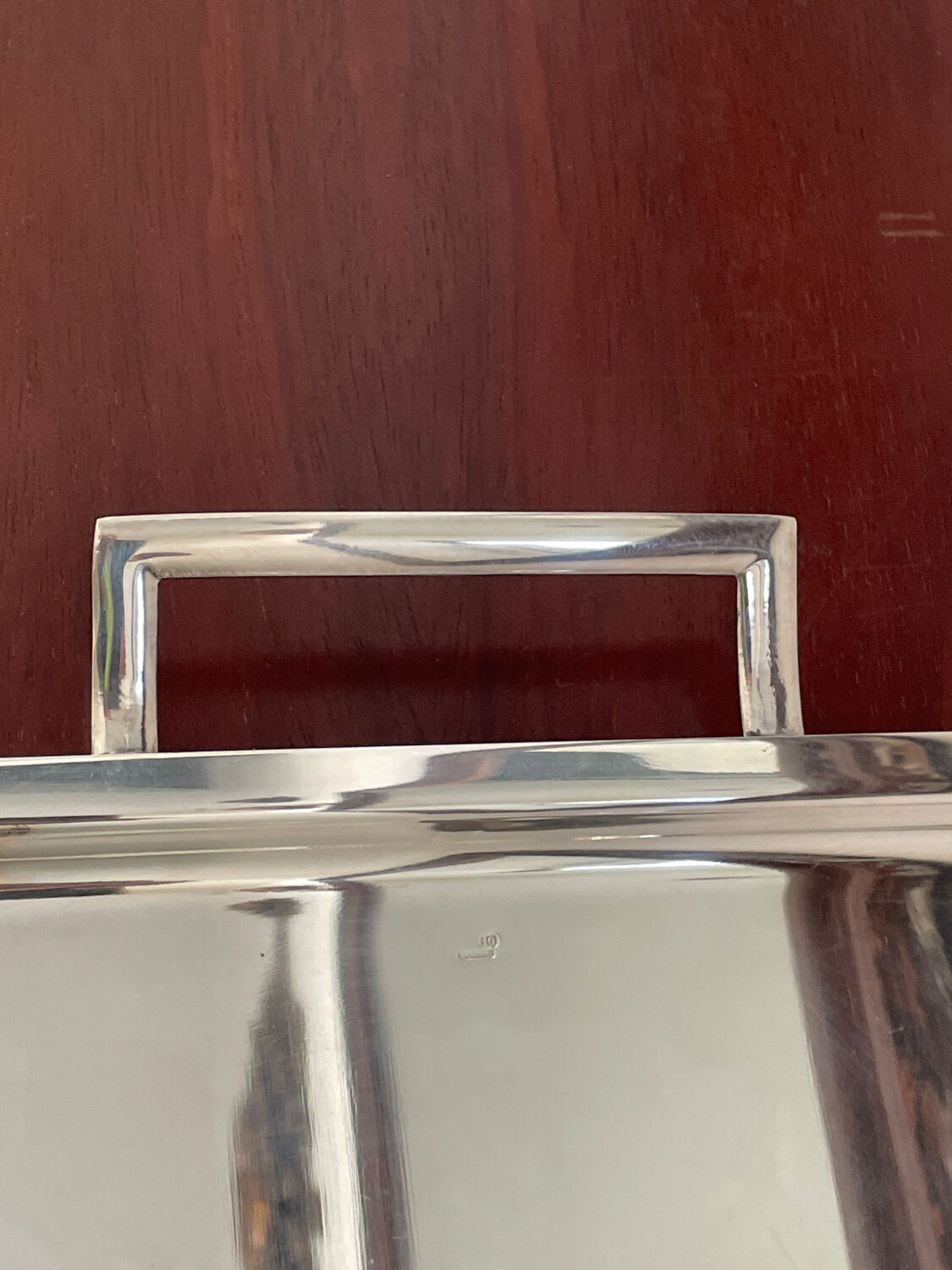 Tray in silver metal the Thistle 1950