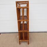 Old shelf in bamboo and rattan 70s