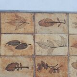 Rectangular metal and cermal herbarium coffee table by Roger Capron, 1960s