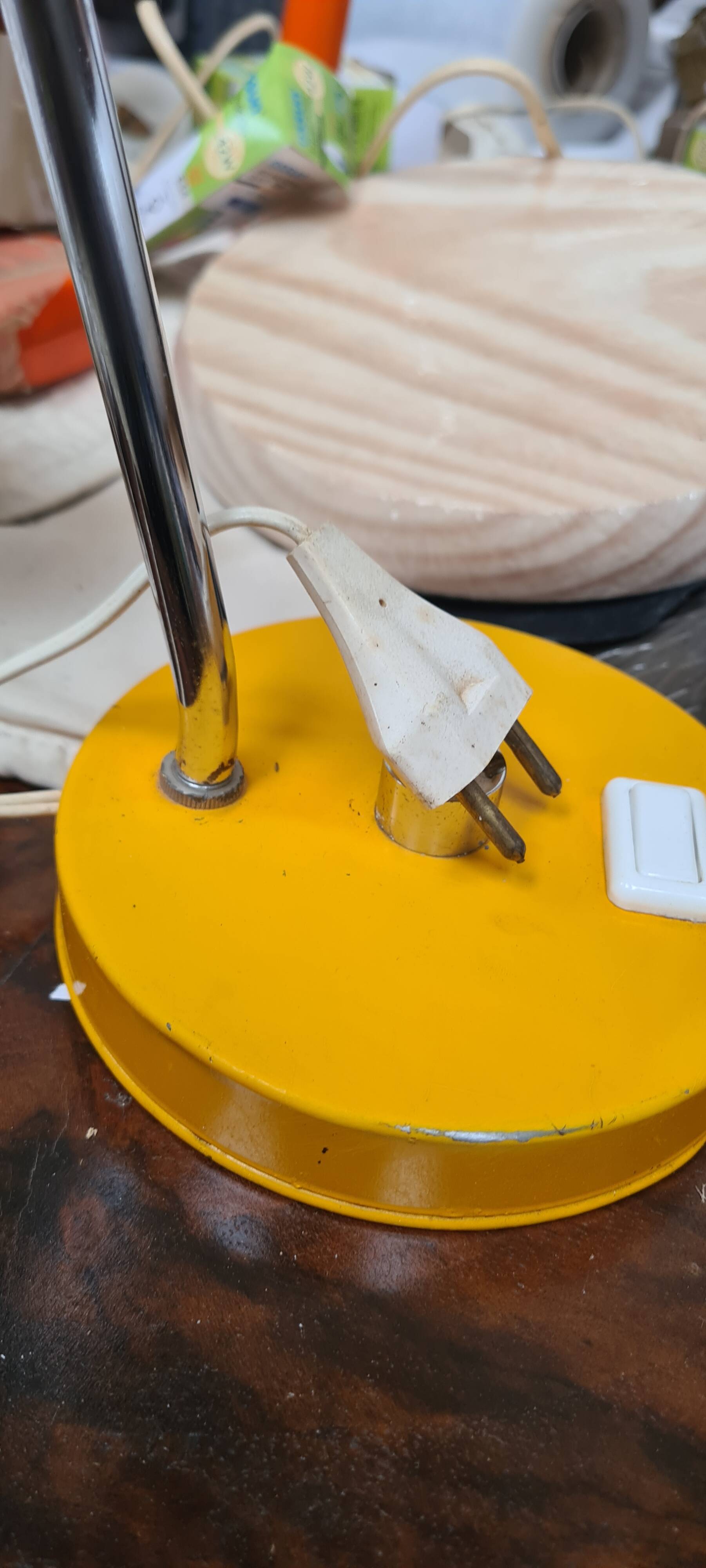 vintage 1960s yellow desk lamp with signs of use see photos 35x20