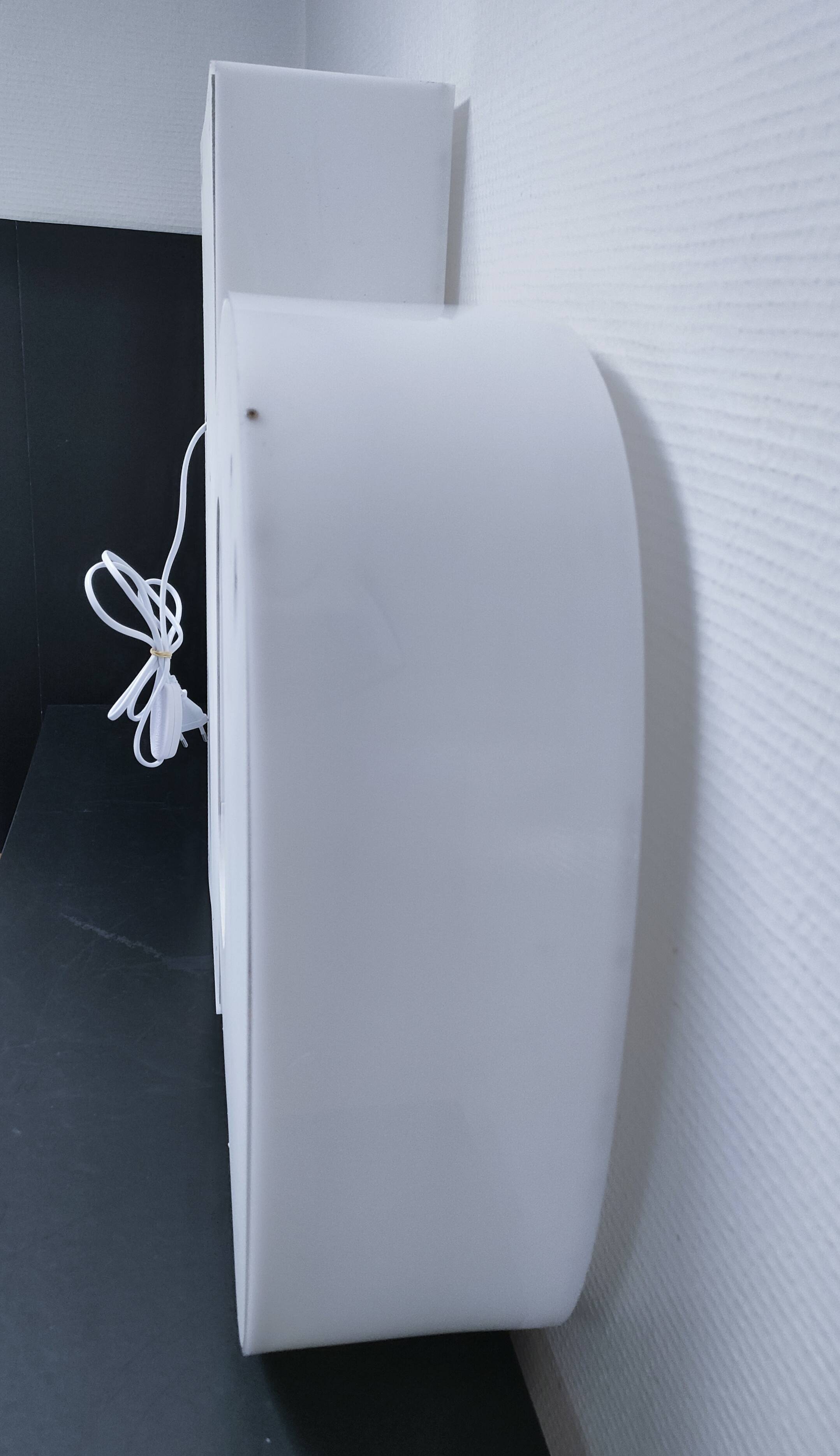 Letter lamp "D" plexiglass 80s