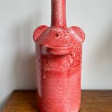 Large pink ceramic vase