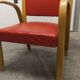 Fauteuil Bow wood de Hugues Steiner 1960 rouge