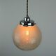 Mid-Century Italian Chrome and Murano Glass Pendant Lamp