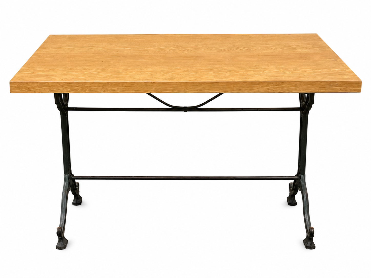Old bistro table in engraved wrought iron
