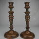 Pair of French copper candlesticks, 19th century